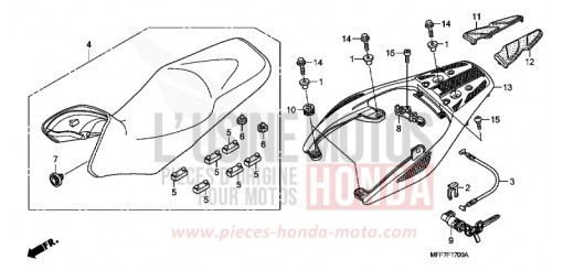 SIEGE/PORTE-BAGAGE ARRIERE XL700VAB de 2011